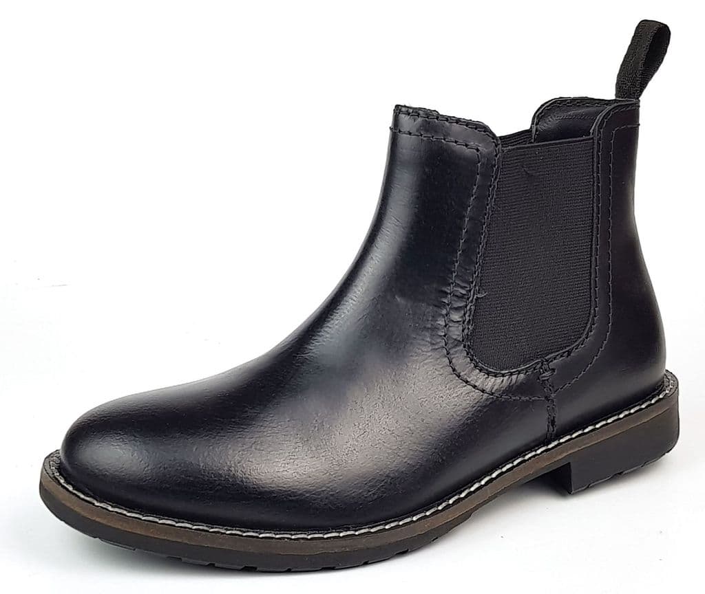 Oaktrak Black Brown Leather Rocksley pullon chelsea dealer boots 1 2 3 4 5 6